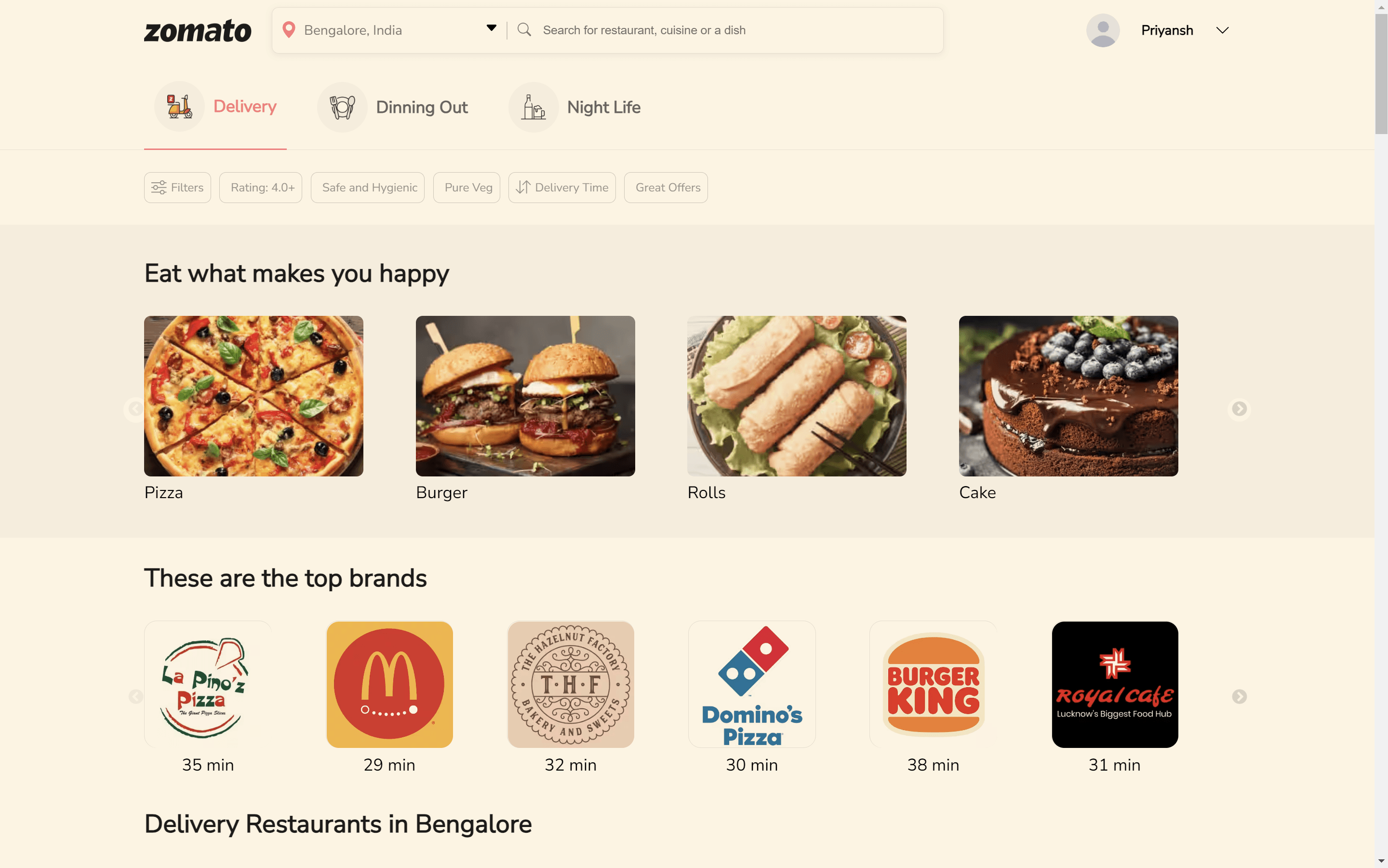 Zomato clone